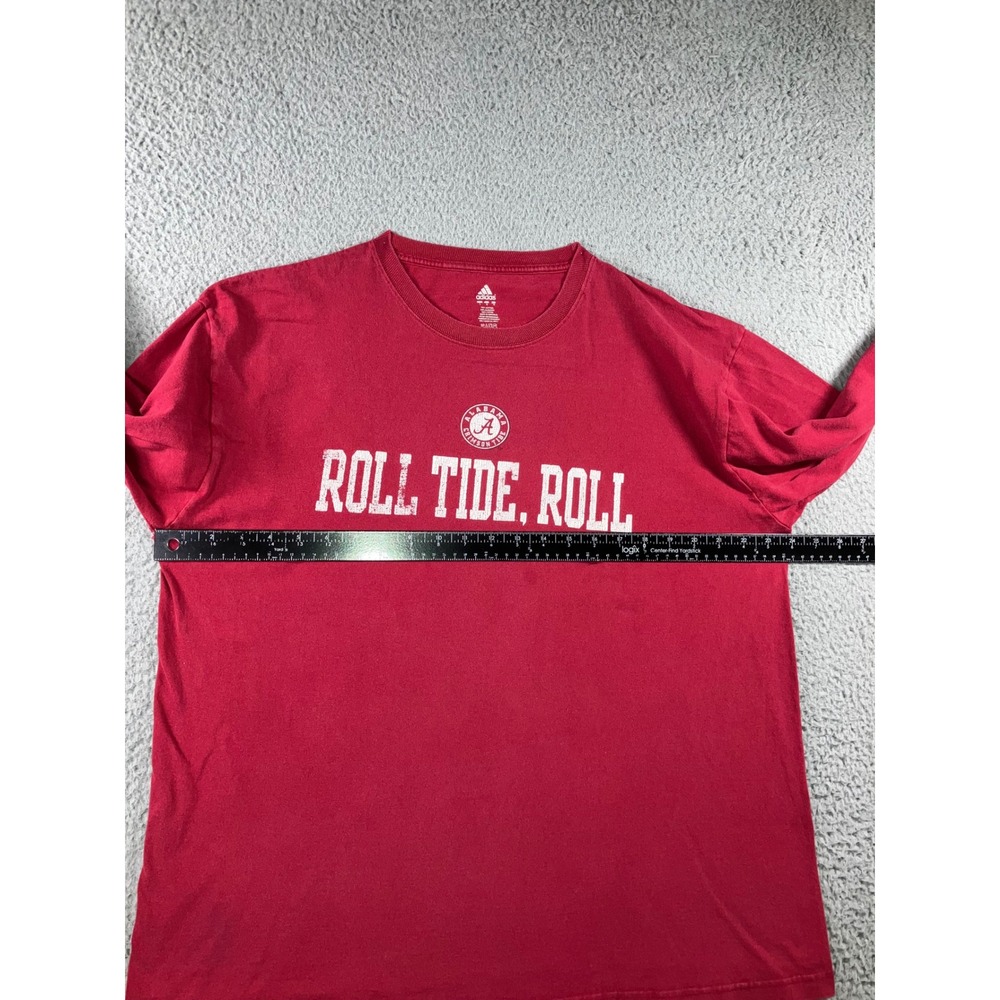 Adidas Alabama Crimson Tide Roll Tide L/S T-Shirt Mens L Red Baggy Distressed - Picture 12 of 15